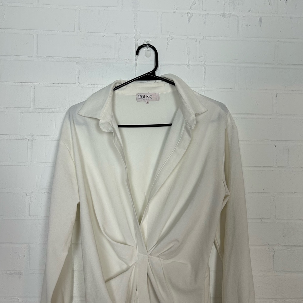 House Of CB Assata White Shirt Dress - Picture 6 of 12